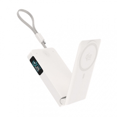 New Launch! Qi2.2 25W 10000mAh Semi-Solid Wireless Charger: Multi-in-One Folding Design + Built-in 30W USB-C Cable/Port + TFT Display